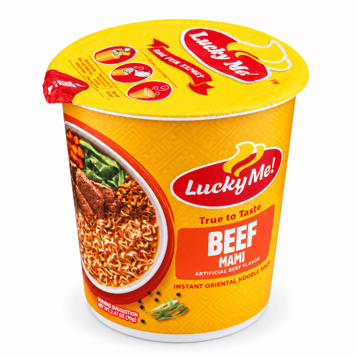 Lucky Me Beef Instant Noodle Soup 70 g