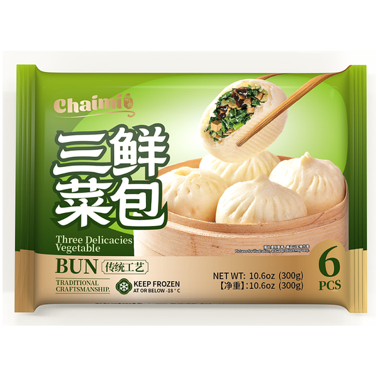 柴米 三鲜菜包 6个/包 300 克
