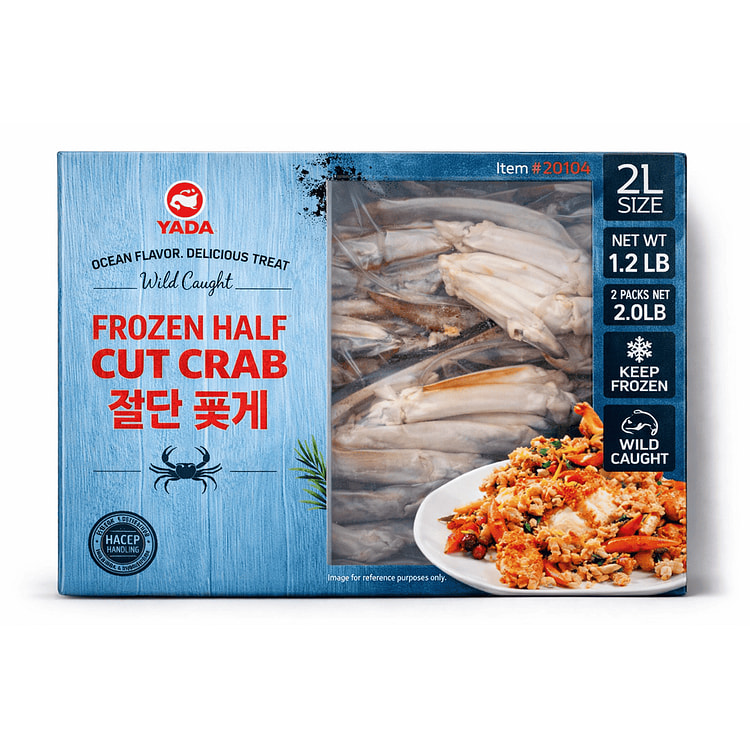 ปูแช่แข็งผ่าครึ่ง