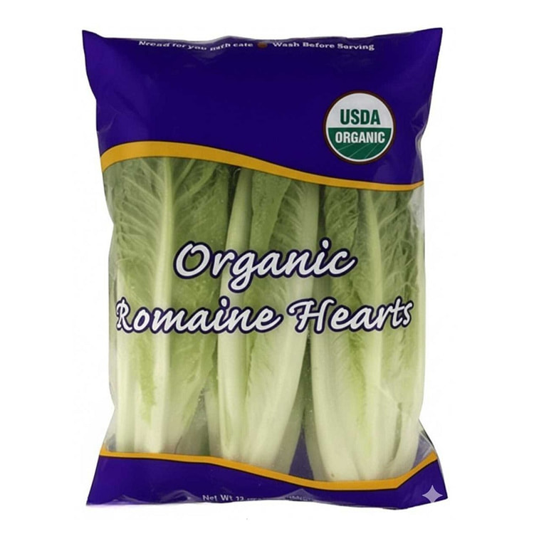 Organic Romaine hearts Lettuce 3ct 3 unidade(s)