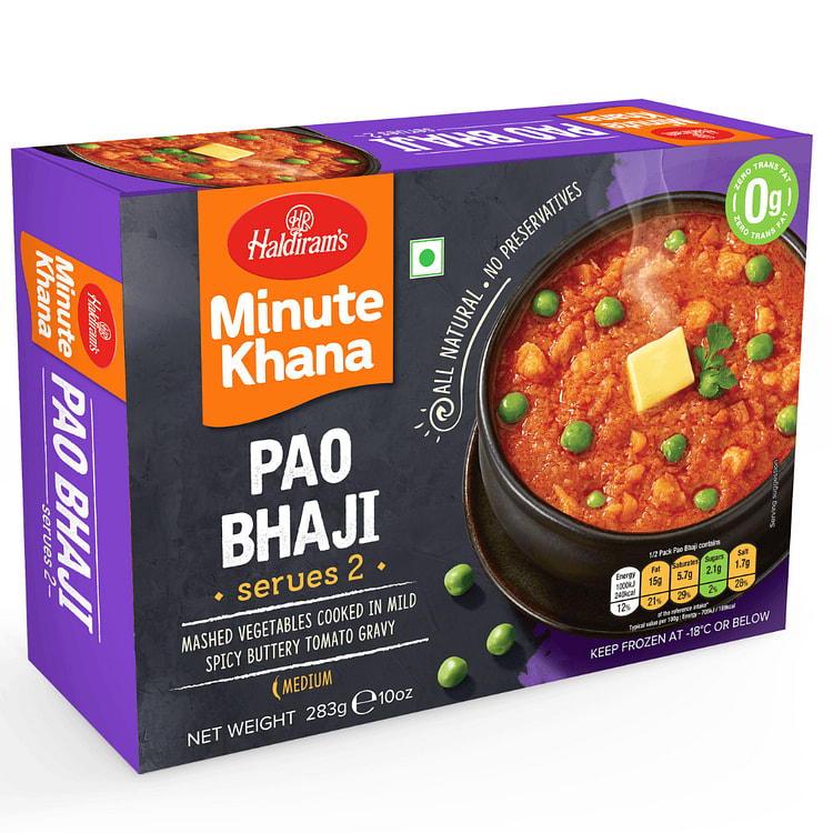 Haldiram's Minute Khana Pao Bhaji, Frozen 283 g