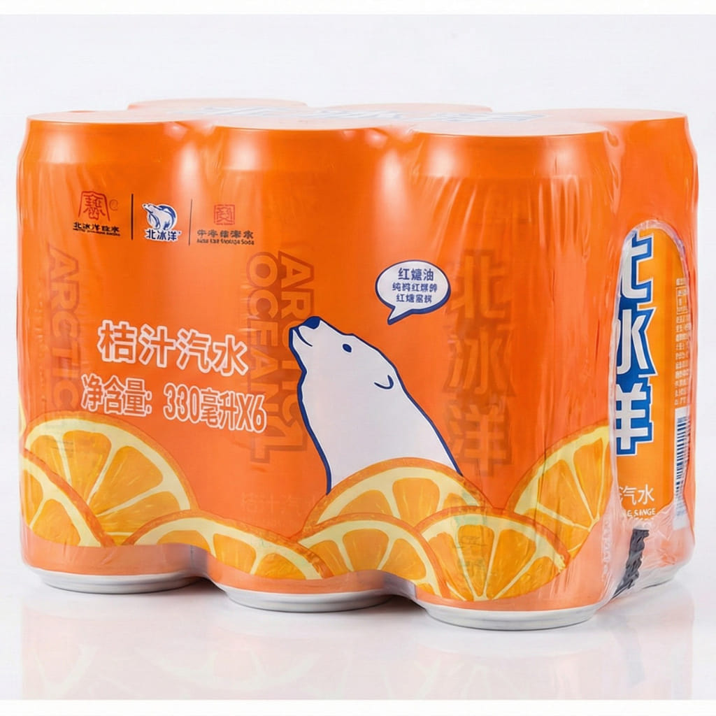 北冰洋 桔汁汽水 330 毫升*6 罐