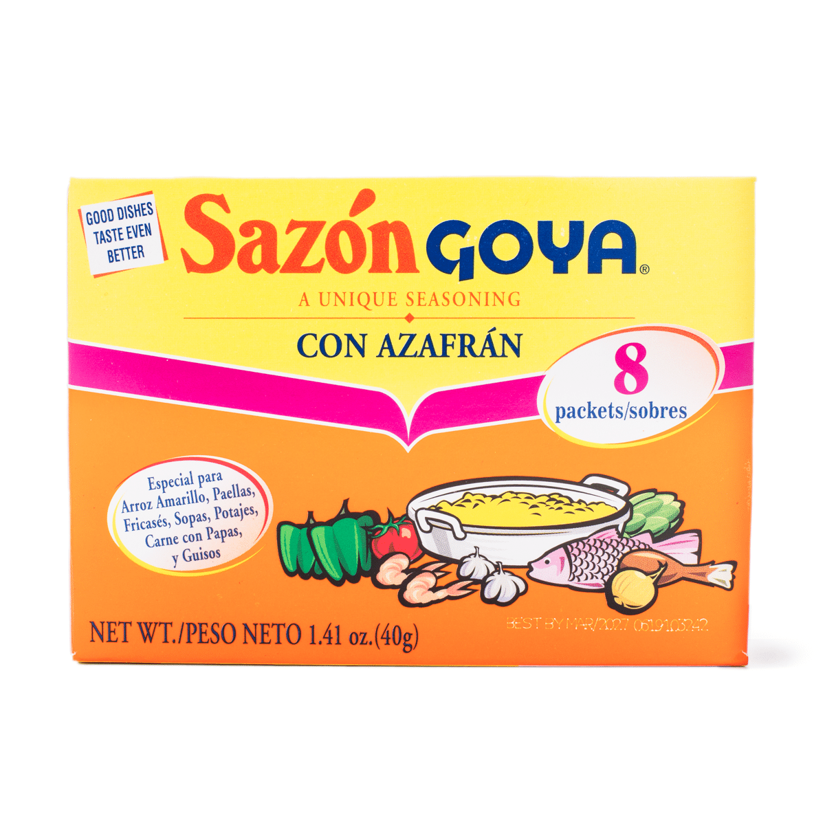 Tempero Sazón Goya com Açafrão 1.41 oz