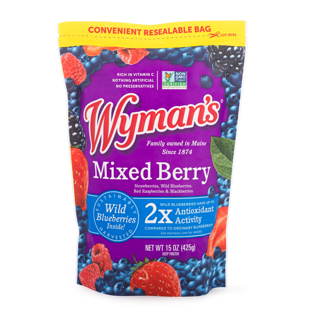 Frutas Vermelhas Mistas Congeladas Wymans 15 onça(s)