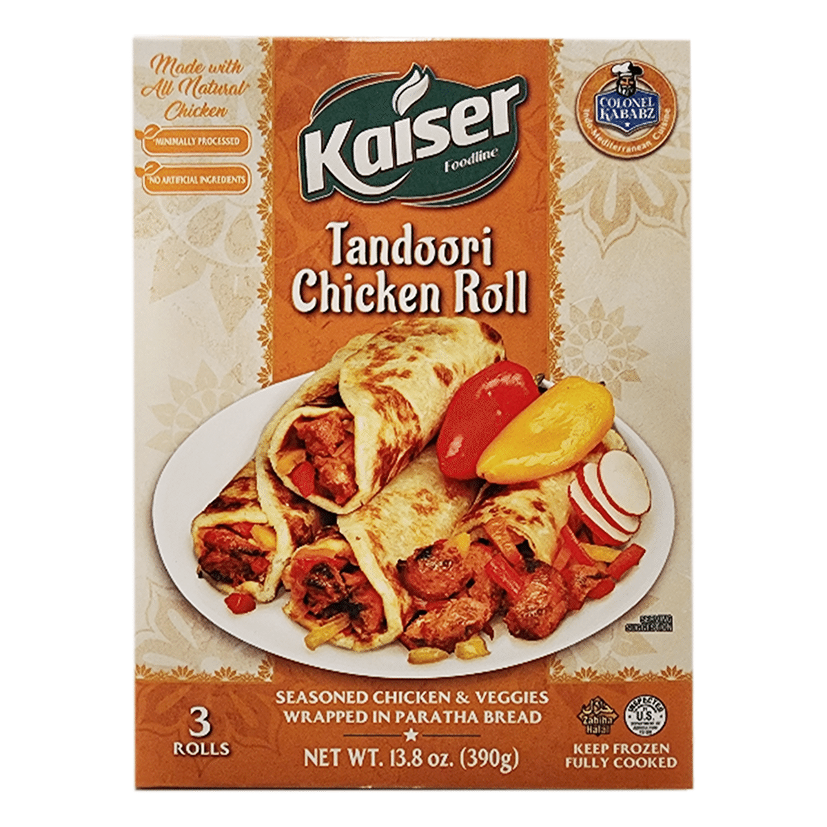 Kaiser Tandoori Chicken Roll, Frozen 1 lb