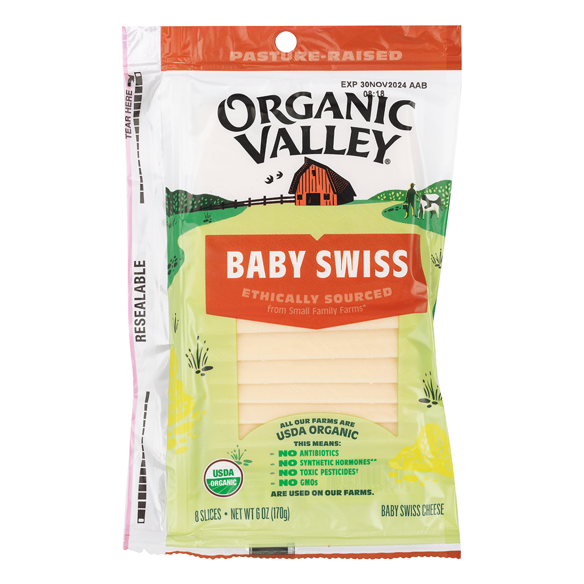 Baby Swiss Fatiado Organic Valley 6 oz