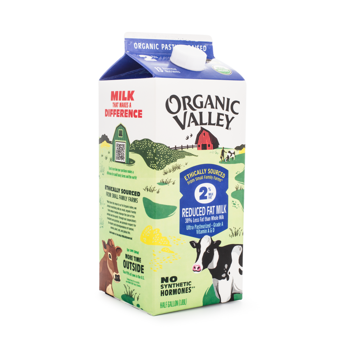 Organic Valley低脂肪2% ミルク 63.9 fl.oz - Weee!