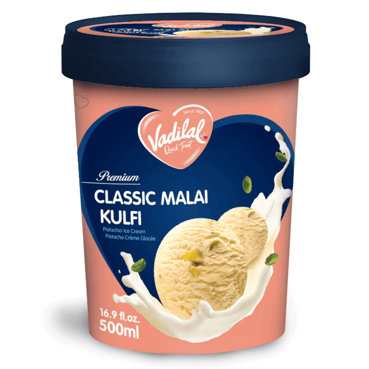 Kulfi Clássico de Malai Vadilal em Pote 500 ml