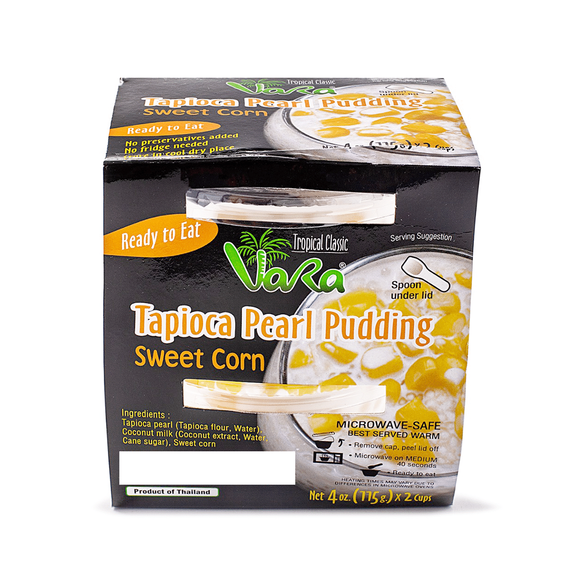 Chè Pudding Trân Châu Bắp Ngọt Vara Foods 115 g*12 pack