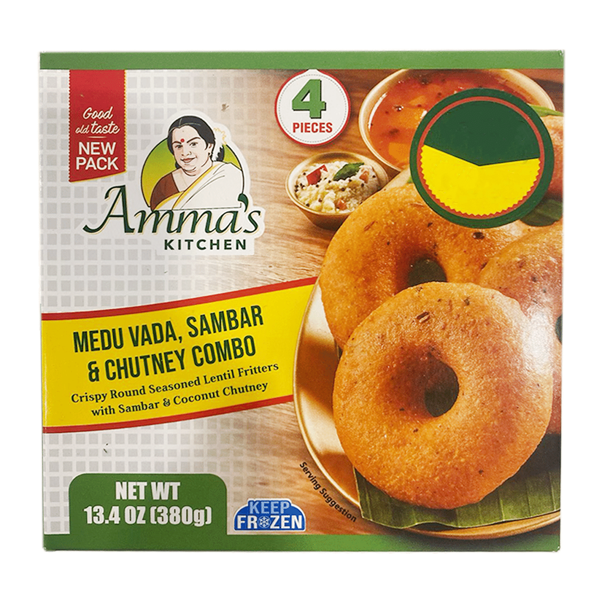 Amma’s Kitchen Medu Vada, Sambar & Chutney Combo, Frozen 380 g