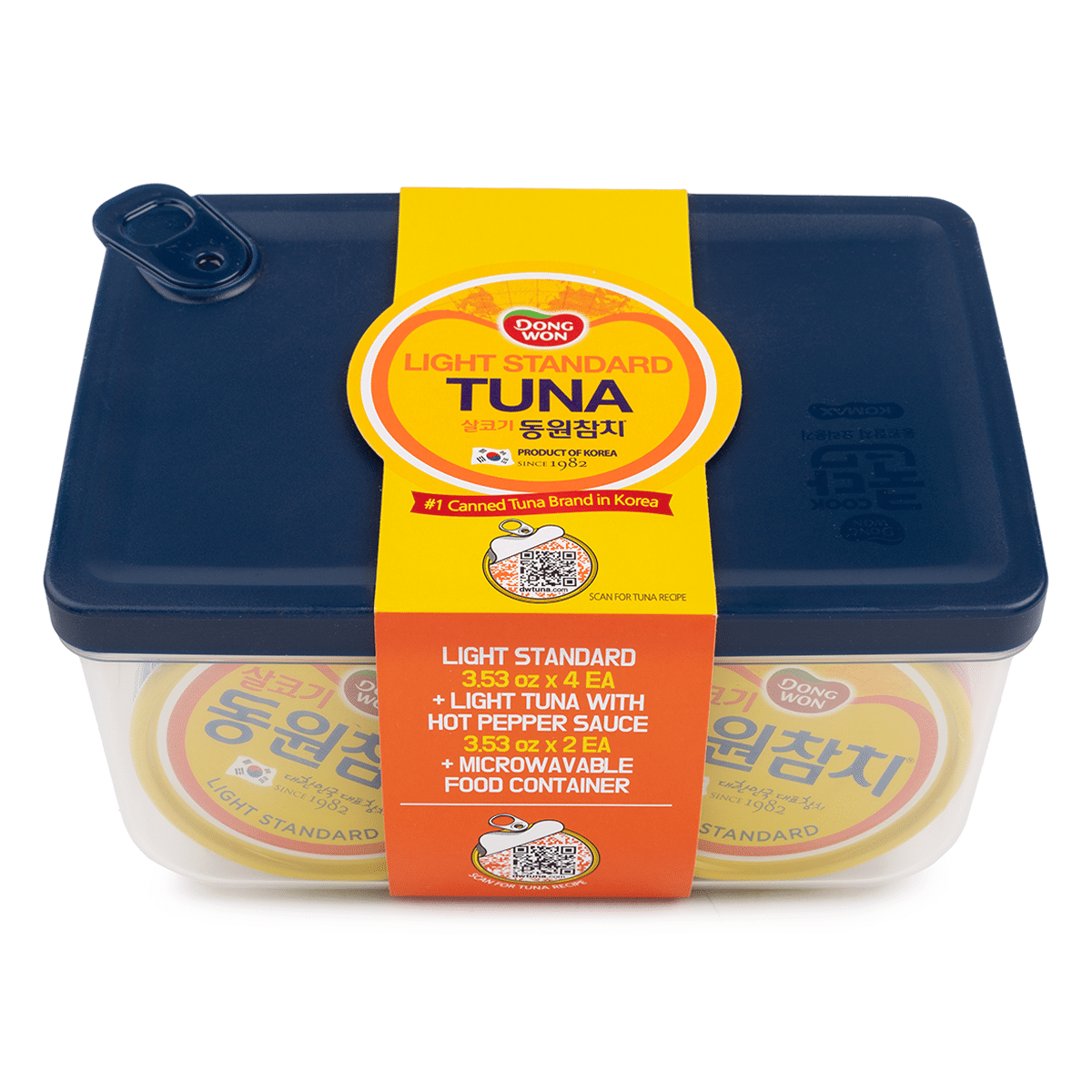 DONGWON CANNED TUNA (Light Standard 100G*4+HOT Pepper100G*2) 3.53 oz*6 boxes