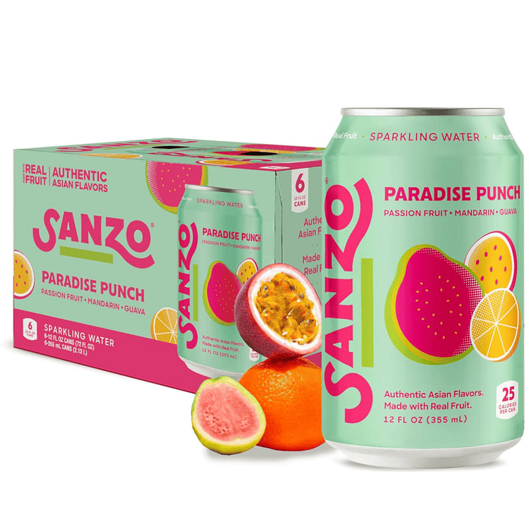 Sanzo Sparkling Water Paradise Punch 12 fl.oz*6 cans