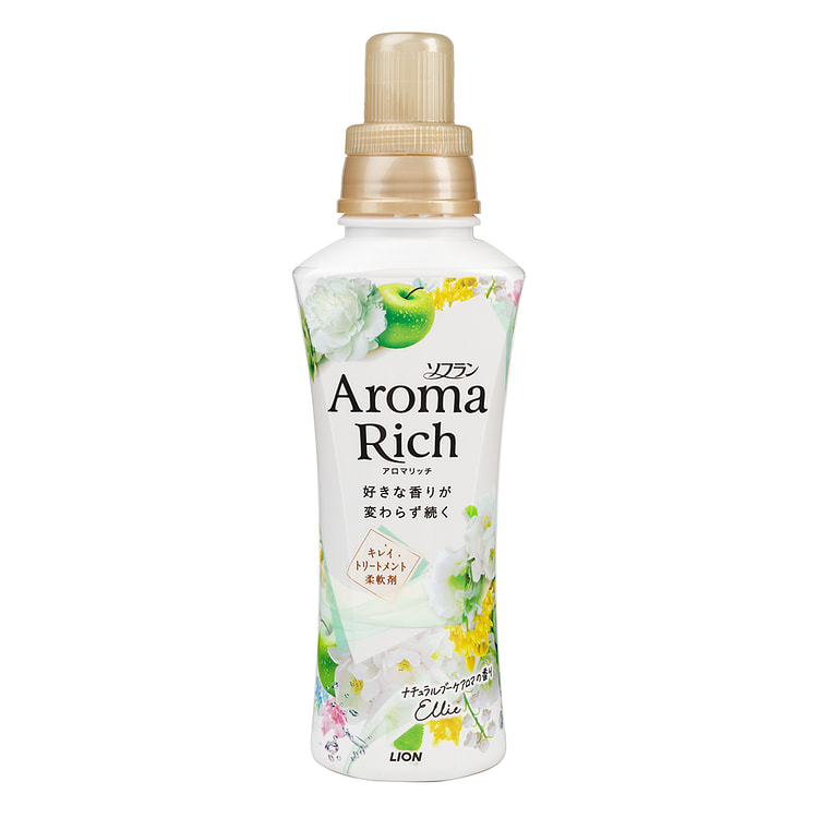 日本狮王 Lion Soflan Aroma Rich 衣物精华柔顺剂 Ellie 清新自然花束香氛 480 毫升