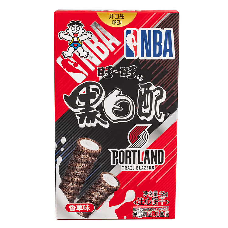 旺旺 黑白配 夹心饼干 香草味 56 克