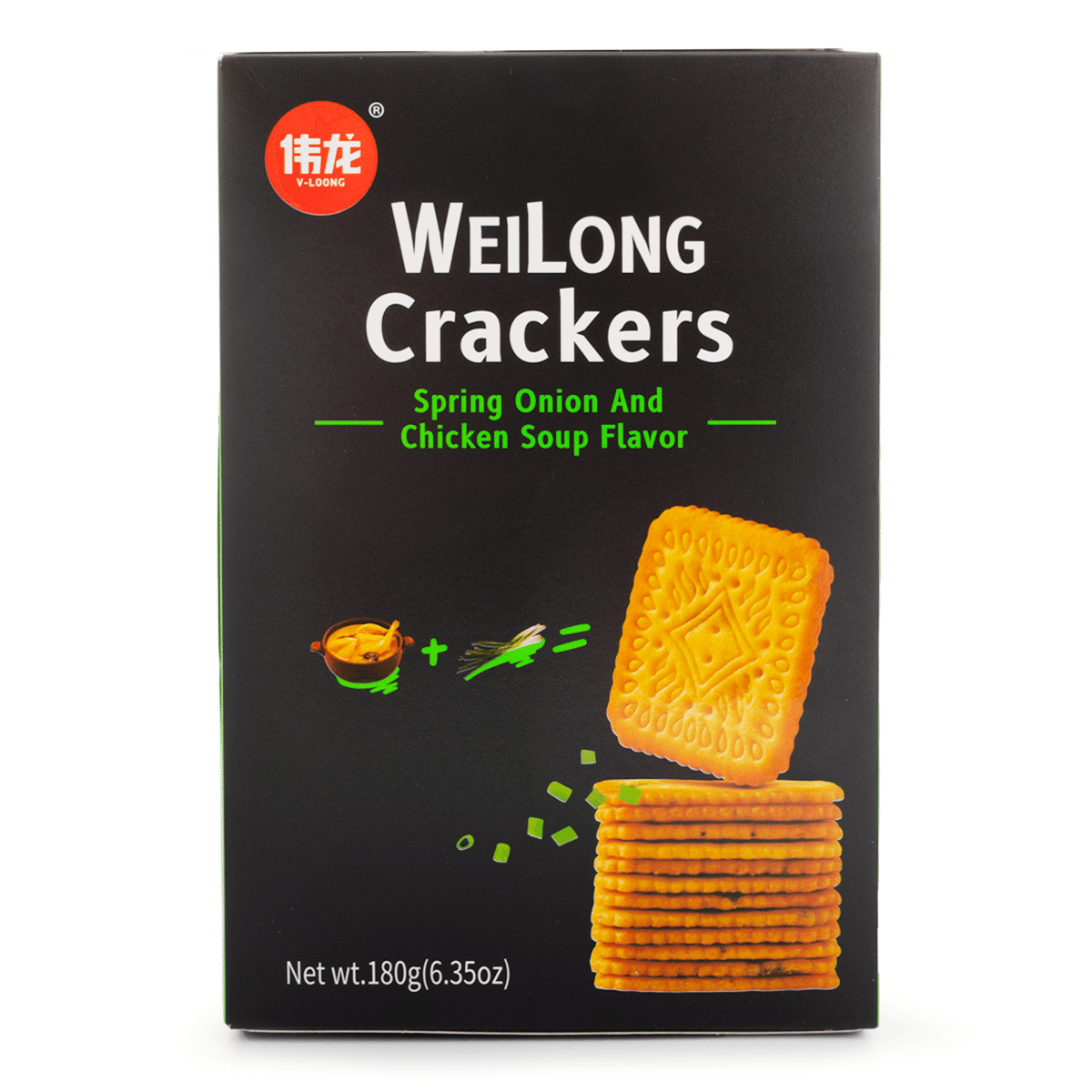 Weiling Crackers, Spring Onion and Chicken Soup Flavor 180 g