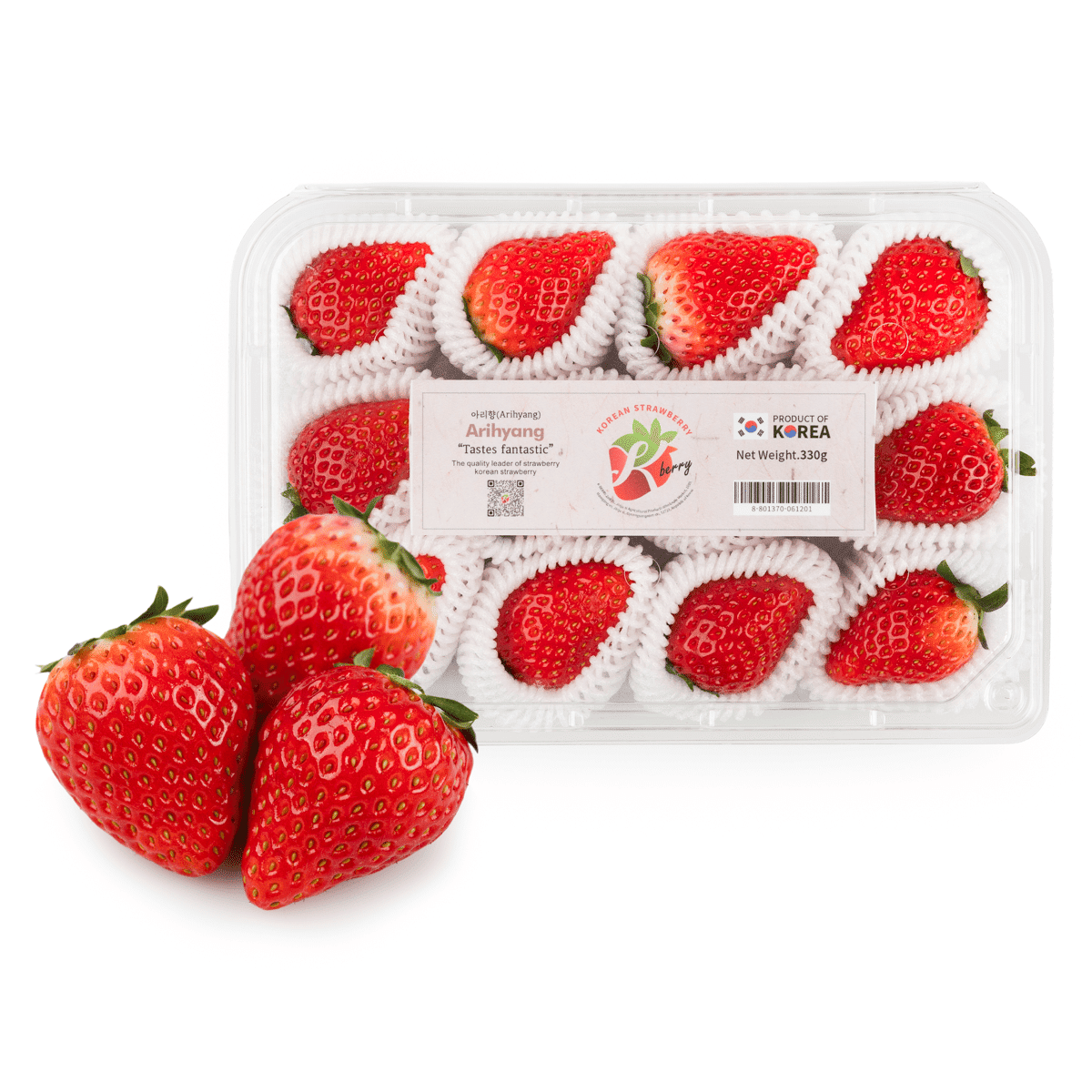 Korean Ari Hyang Strawberries 6-12 count