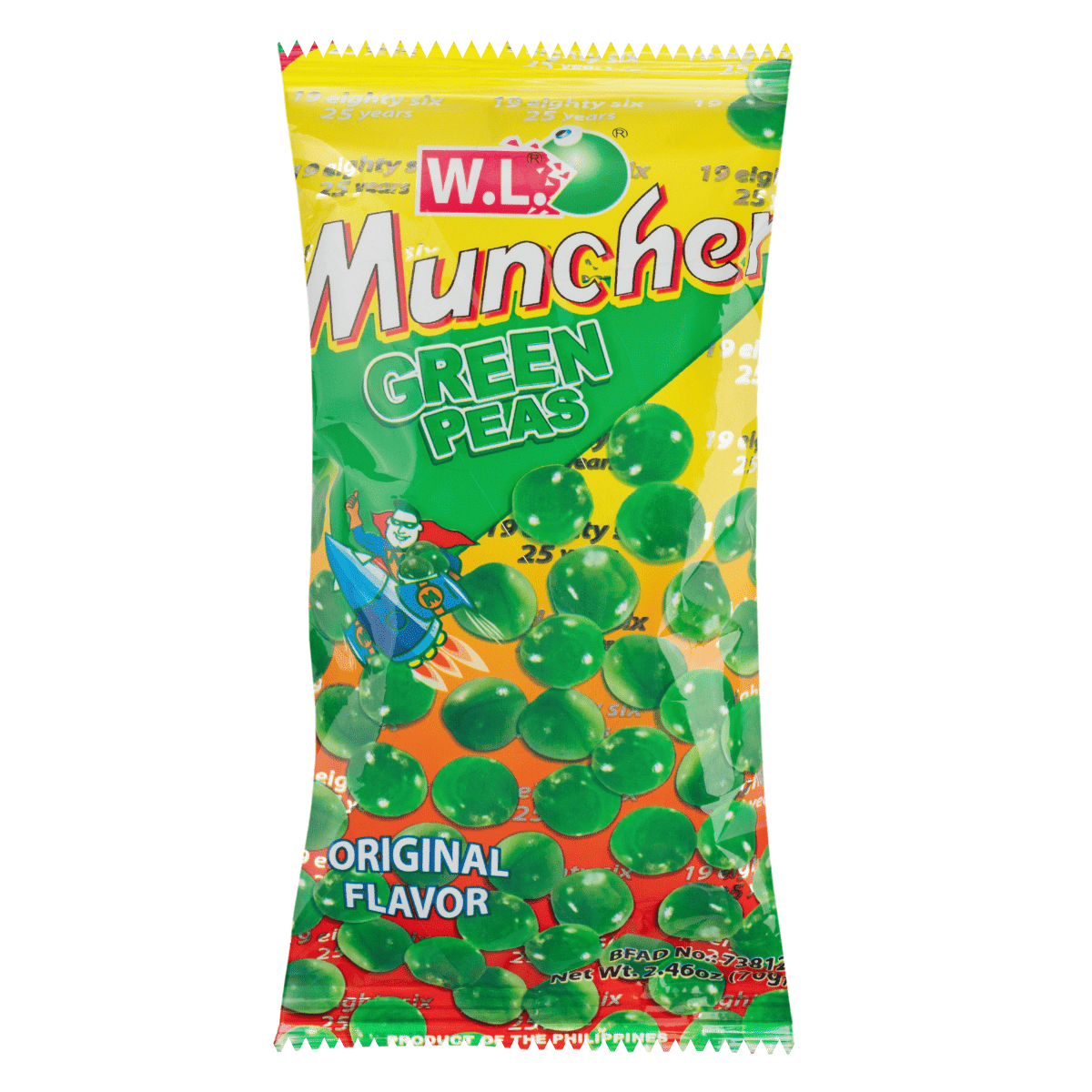 Muncher Ervilhas Verdes Sabor Original 70 g