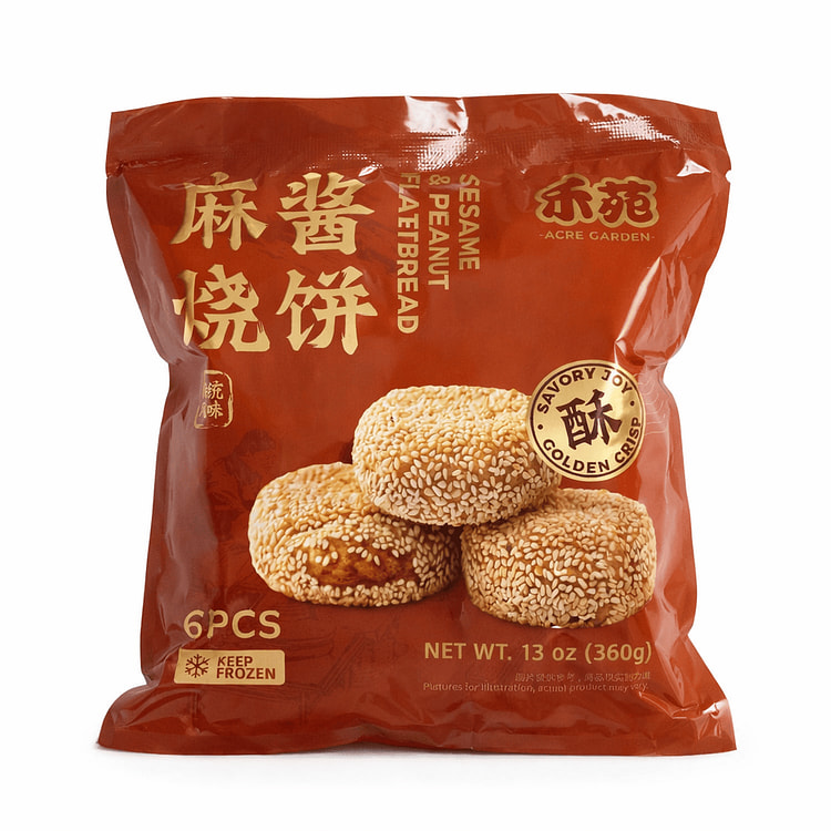 HeYuan Sesame &amp; Peanut Flatbread 360 g