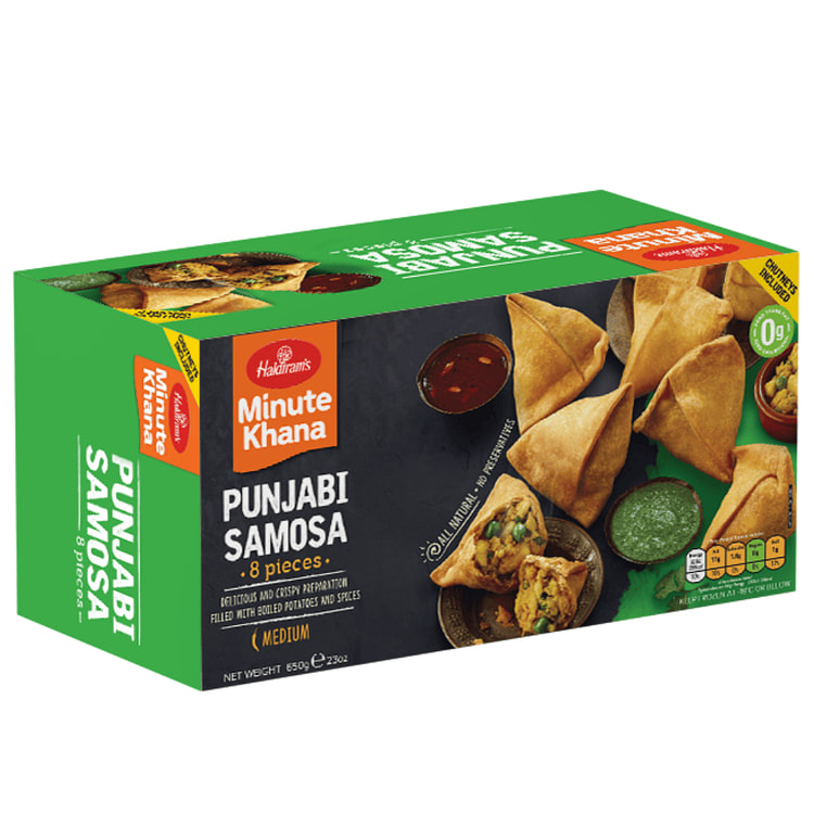 Haldiram's Jhatpat Bites Punjabi Samosa, Frozen 8 count 23 oz