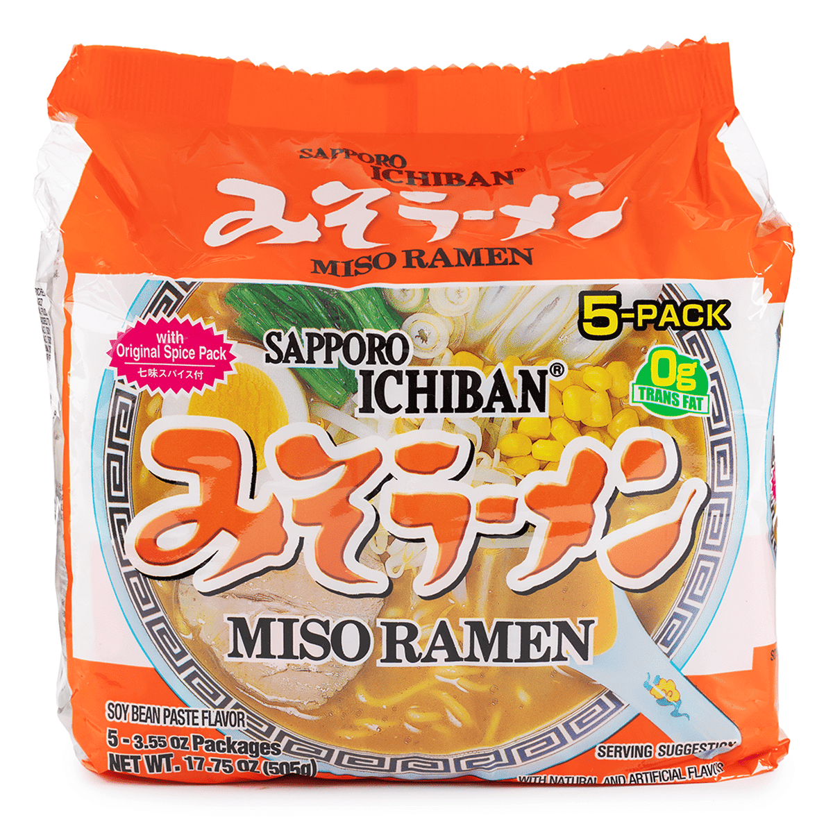 Sapporo Ichiban 方便面 味噌味 101g*5 17.75 盎司