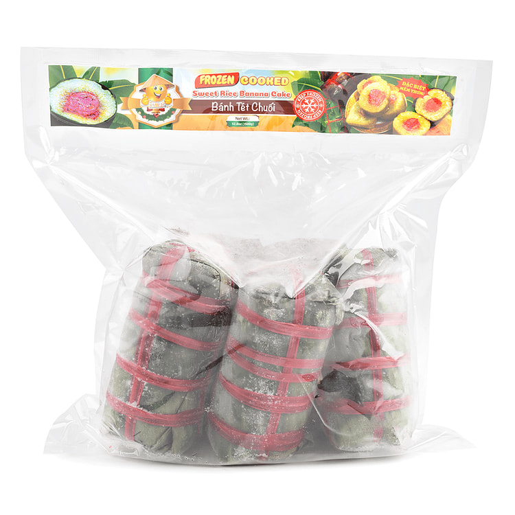 Cooked Sweet Rice Banana Cake - 5 Pieces, Frozen 52.8 oz