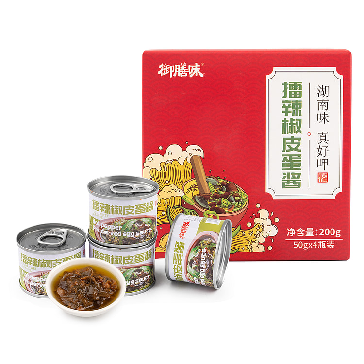 御膳味 擂辣椒皮蛋酱 超级下饭拌面酱 50克 X 4 200 克
