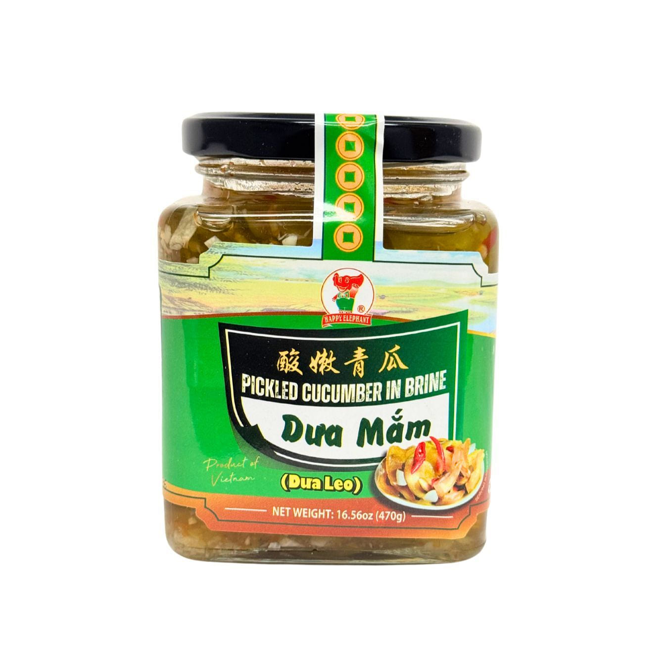 Happy Elephant Pickled Cucumber in Brine 16.56 oz
