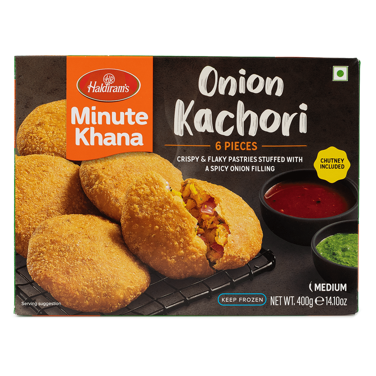 Haldiram Onion Kachori 400 gms - 6 pcs 400 グラム