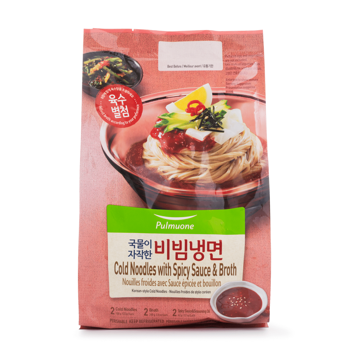 Pulmuone Cold Noodles with Spicy Sauce & Broth 22 oz