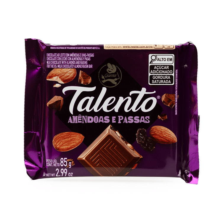 Talento Chocolate with Almonds and Raisins 85 g