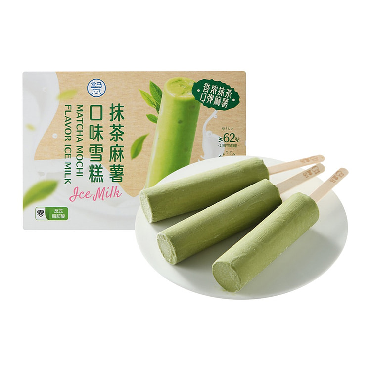 盒马 抹茶麻薯口味雪糕 6支装 360 克