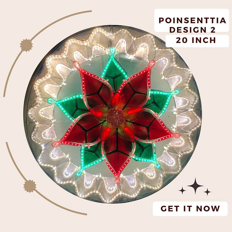 Christmas Parol Lantern 20" Poinsettia 1 count