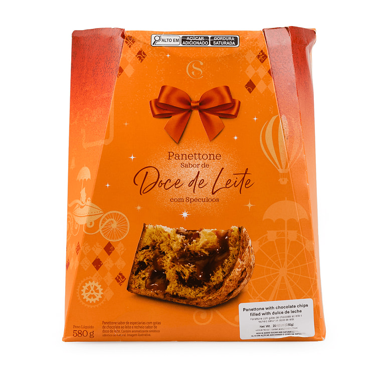 Dulce de Leche Speculoos Panettone Cacau Show 580 g