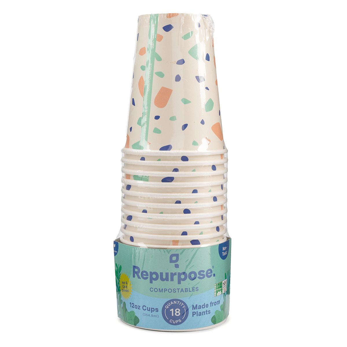 Vasos de Papel Compostables Repurpose 12oz 18ct 1 unidad