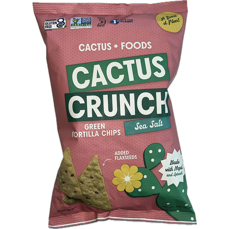 Cactus Crunch Green Tortilla Chips Sea Salt 5 oz