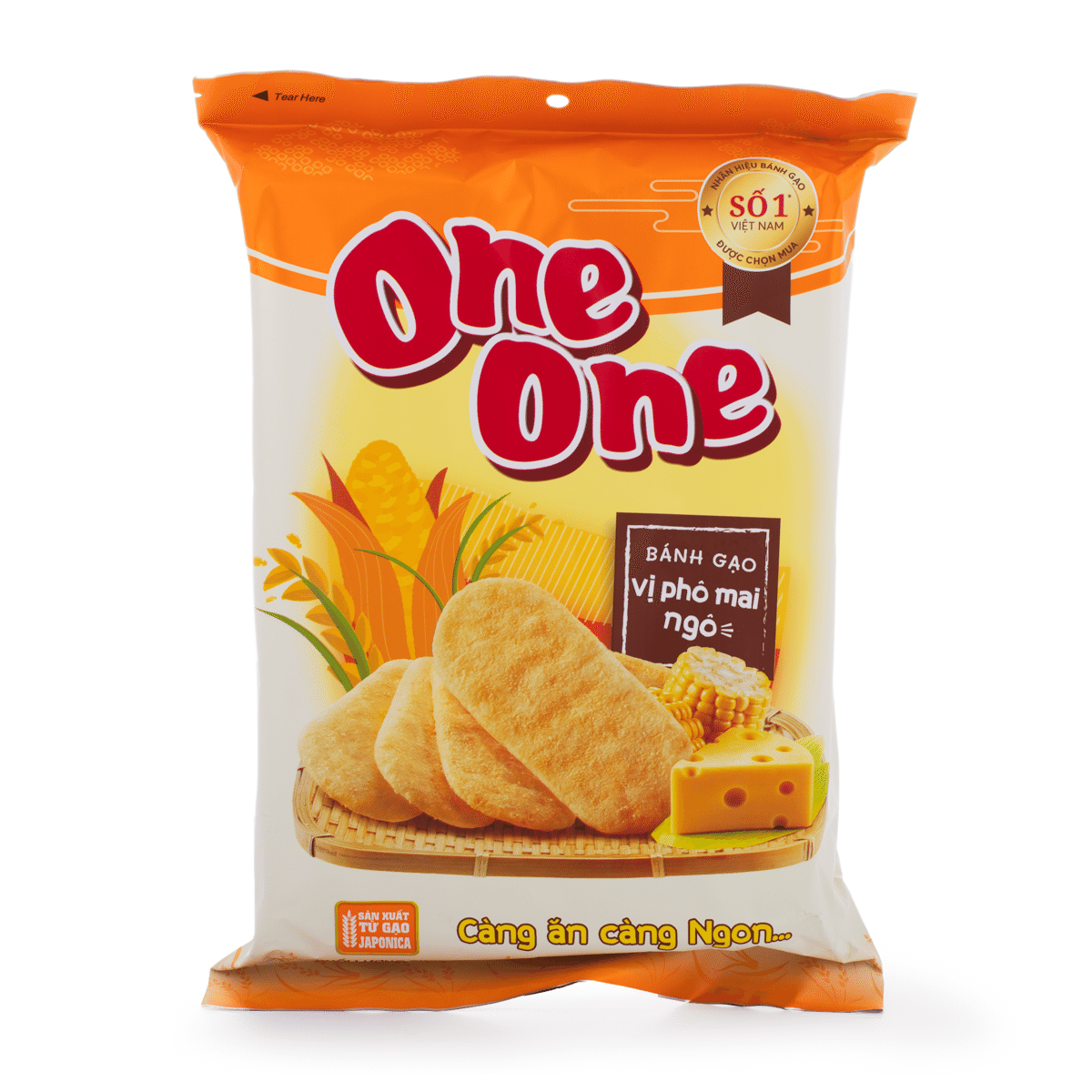 One One Rice Cracker Corn, Cheese Flavor 120 g*20 pack