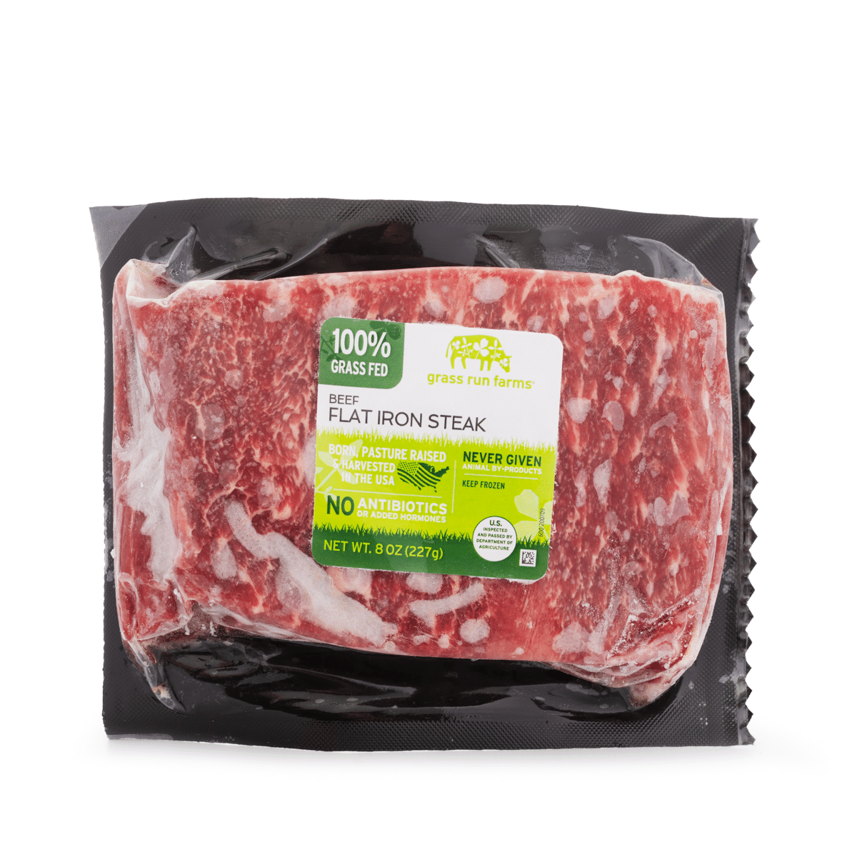 Bife Flat Iron de Vaca Alimentada com Pasto Grass Run Farms, Congelado 8 onça(s)