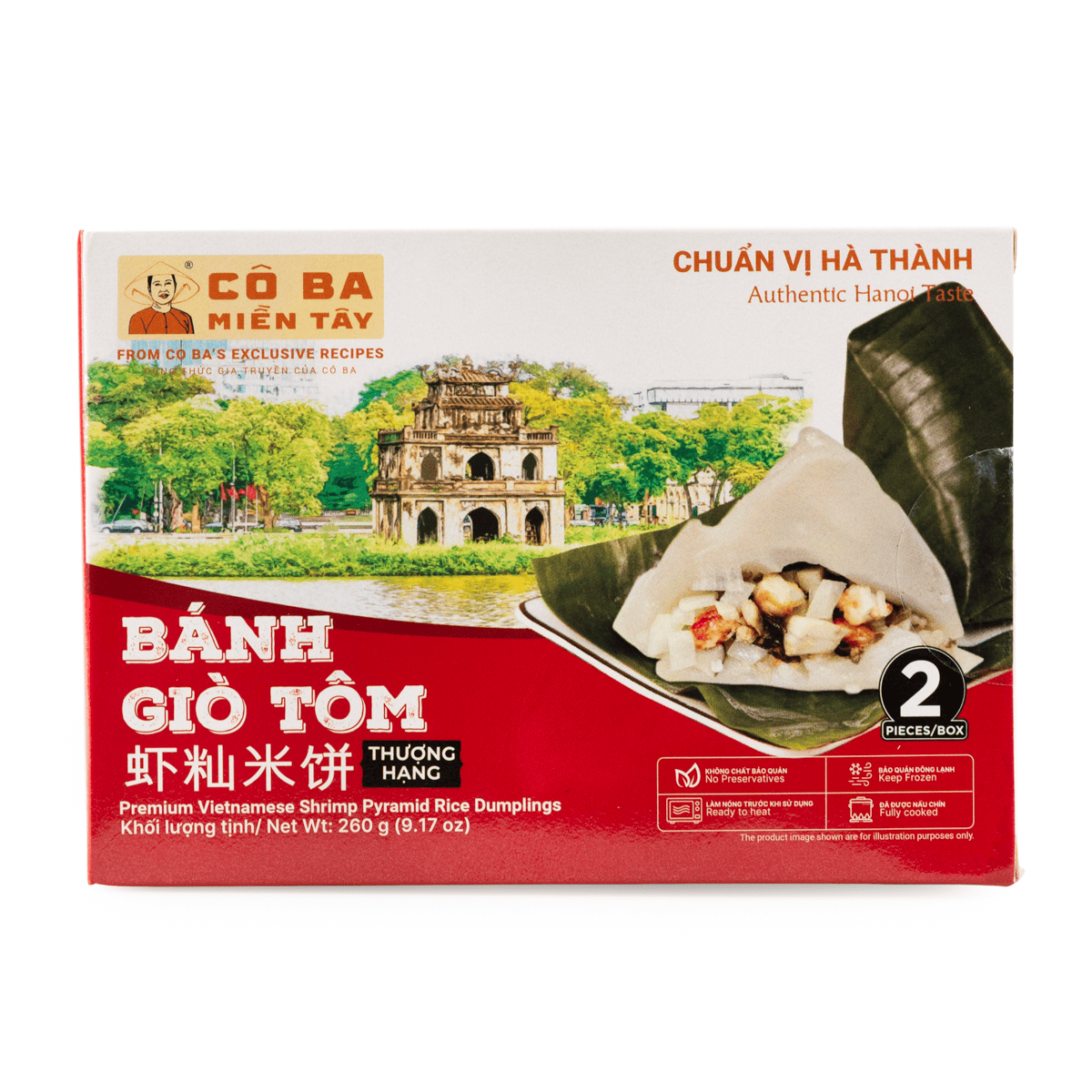 Co Ba Mien Tay พรีเมียมขนมจีบข้าวเวียดนามไส้กุ้งทรงพีระมิด แช่แข็ง 9.17 ออนซ์