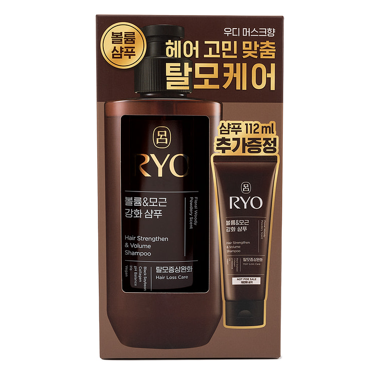 韩国RYO吕 棕吕丰盈强化发根洗发水超值套装 480ml+112ml 1 瓶