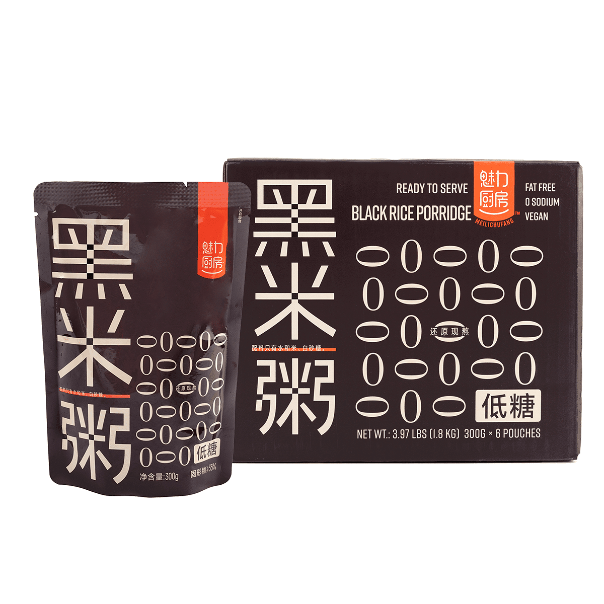 Meili ChuFang Black Rice Porridge With Sugar 1800 g
