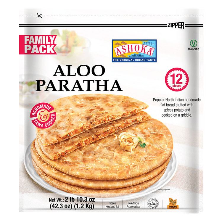 Ashoka Aloo Pratha Value Pack Frozen 12 piece 2 lb