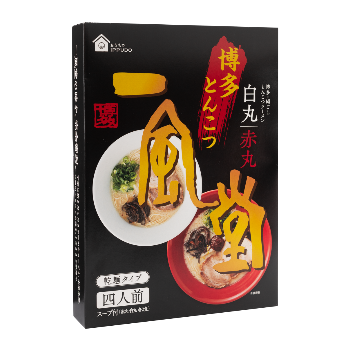 一風堂 赤丸・白丸 乾麺タイプ　4人前×8箱セット 一風堂 とんこつラーメン白丸・赤丸（乾麺タイプ）箱入り4食の通販