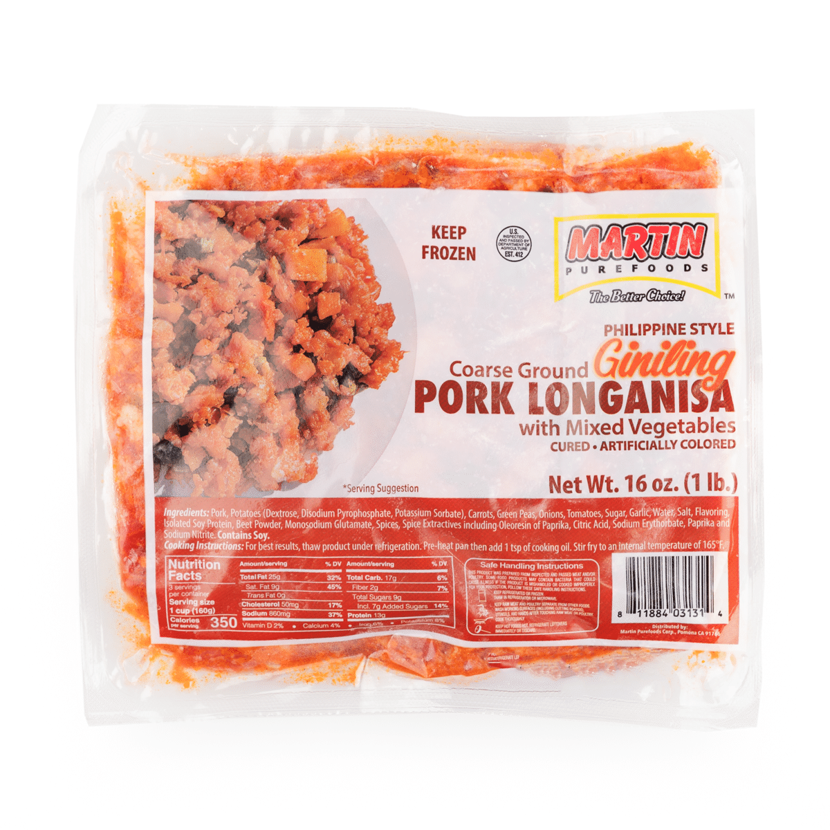 Martin Purefoods Giniling Longaniza de cerdo 1 libra(s)