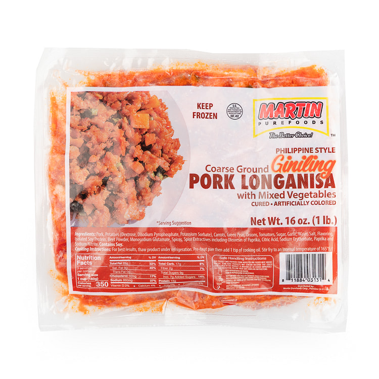 Martin Purefoods Giniling Pork Longanisa 1 lb
