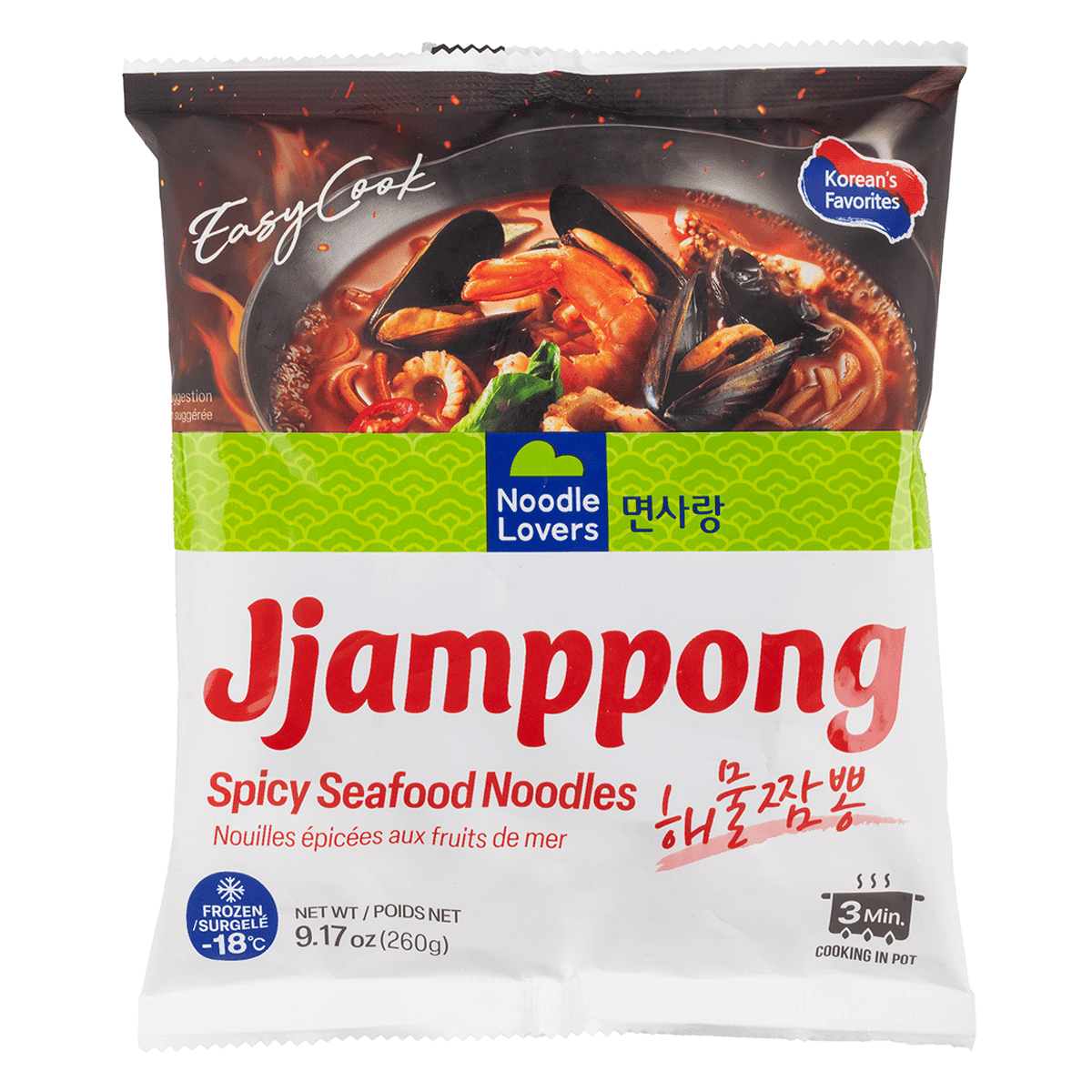 Noodle lovers Jjamppong Spicy Seafood Noodles, Frozen 260 g