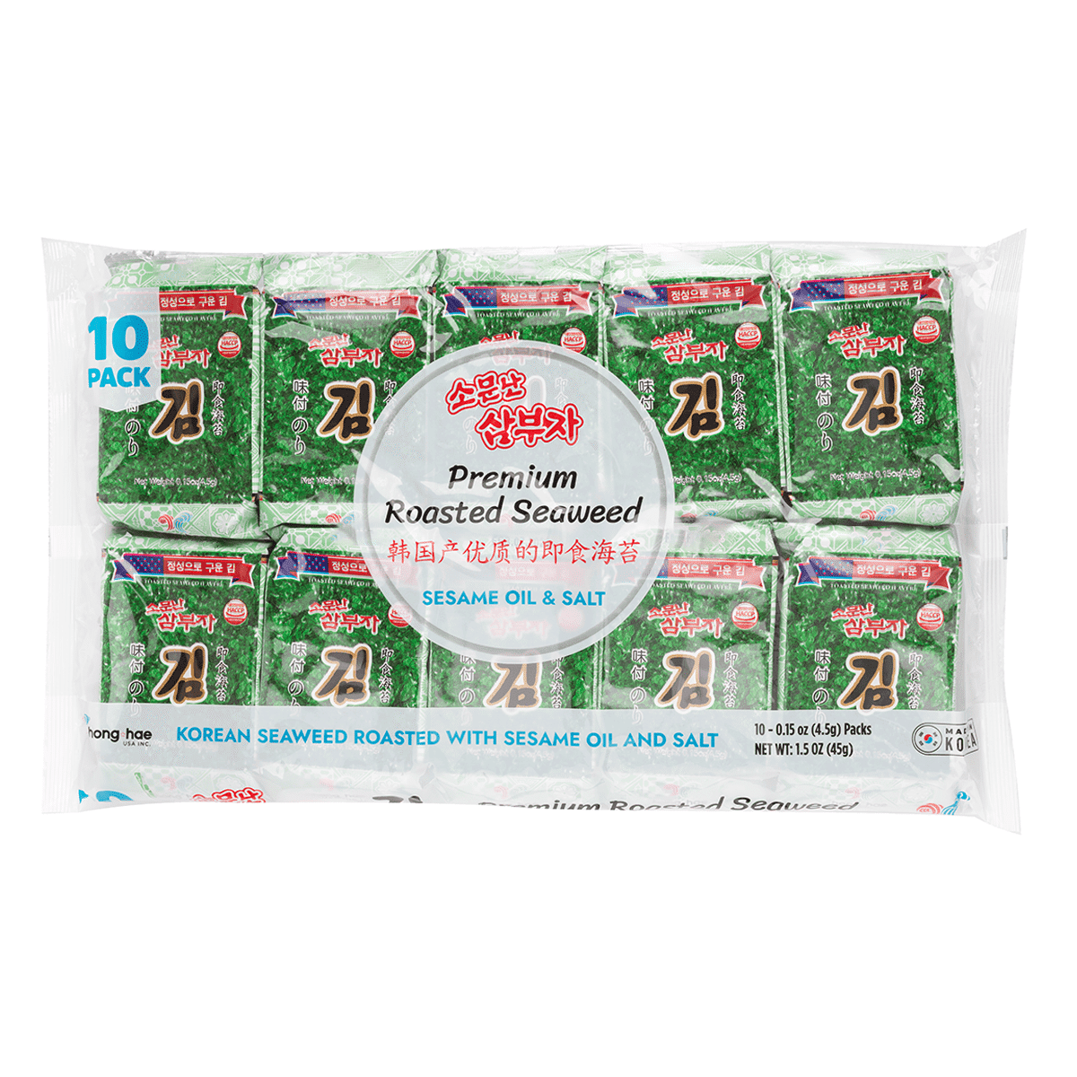 Sambuja Seasoned Seaweed Laver 0.15 oz*10 pack
