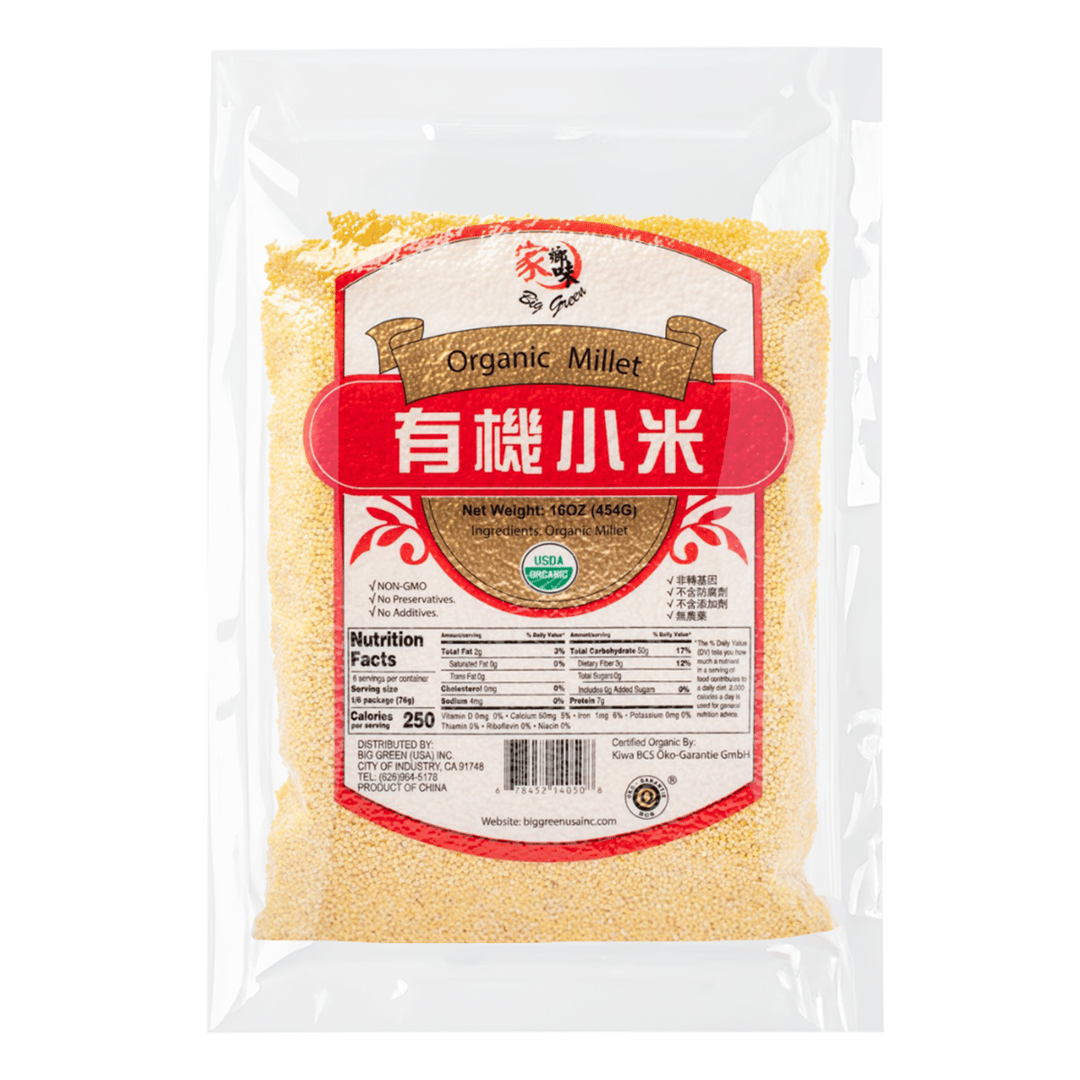 Big Green Organic Millet 454 g