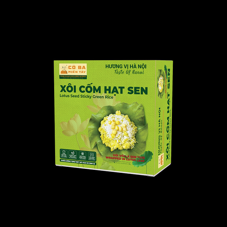 Co Ba Mien Tay Premium Lotus Seed Sticky Green Rice, Frozen 10.6 盎司
