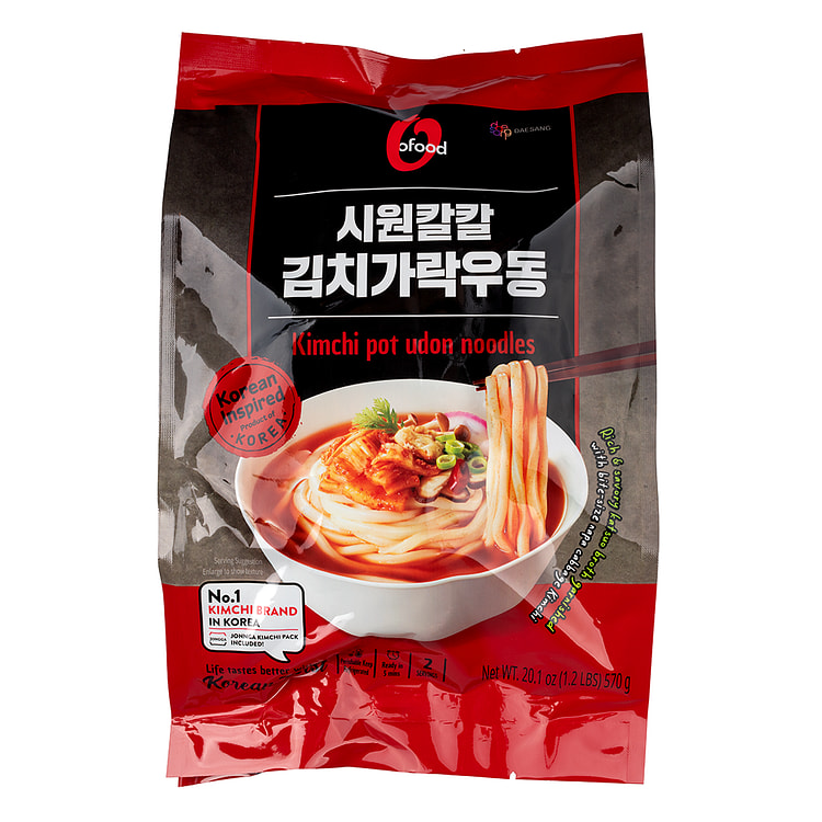 오푸드 시원칼칼 김치가락우동 (2인) 570 그램