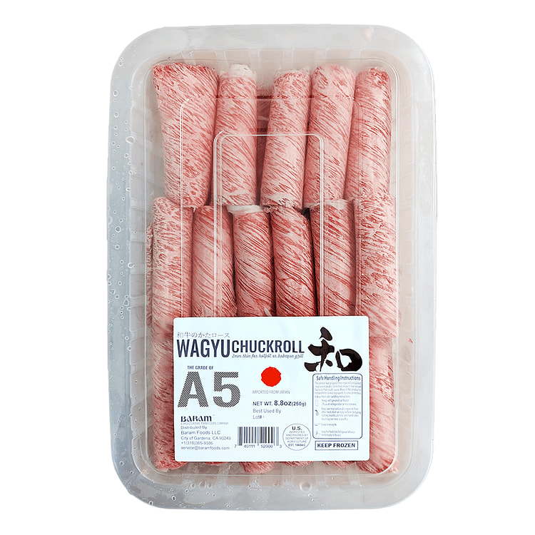 Japan A5 Wagyu Beef Chuck Roll Slice 8.8 oz